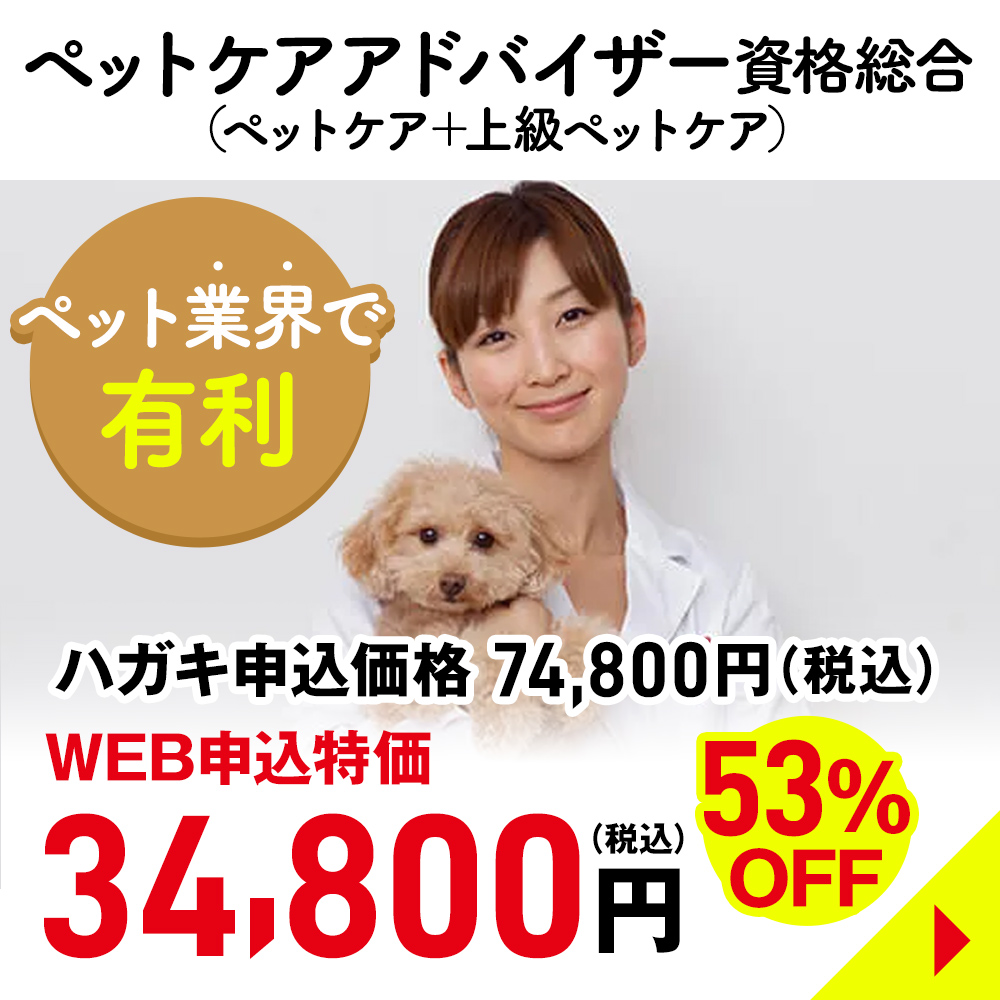 ペットケアアドバイザー資格総合
										