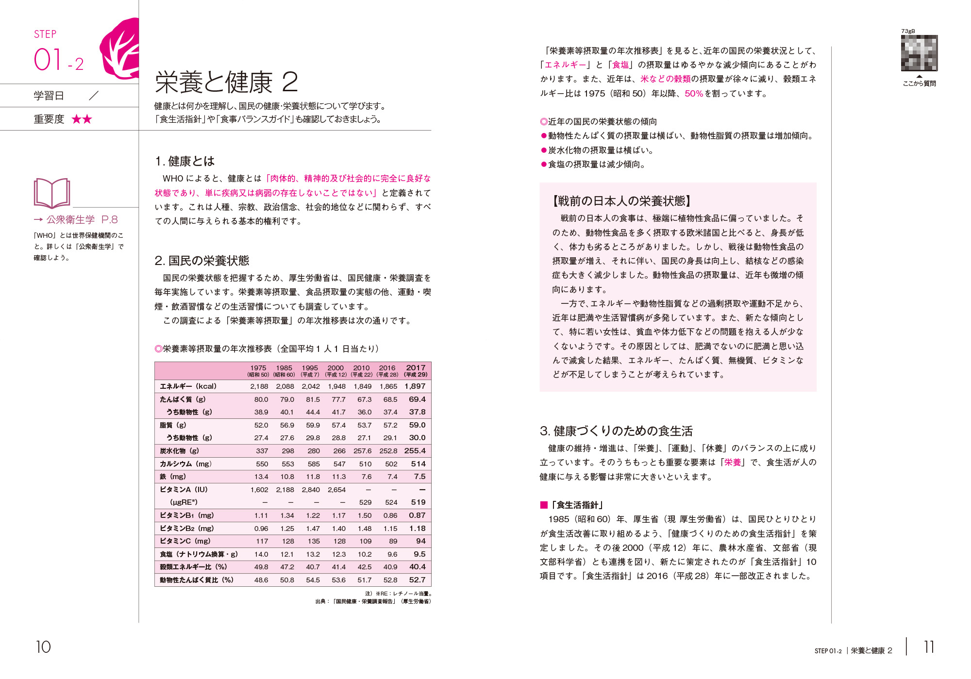 調理師合格指導講座 テキストp10-p11