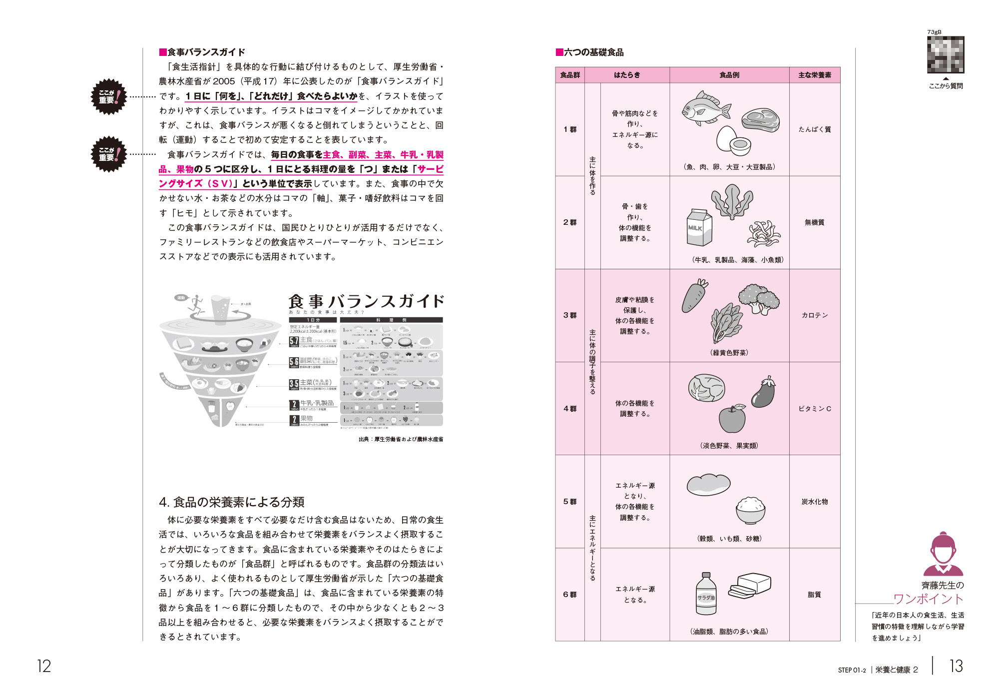 調理師合格指導講座 テキストp12-p13