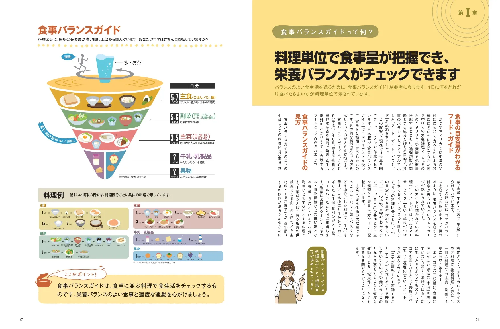 テキスト例 食事バランスガイド