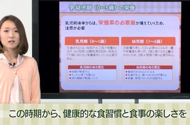 映像講義例 世代別の栄養について
