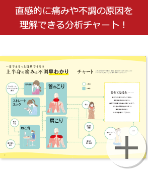 直感的に痛みや不調の原因を理解できる分析チャート！