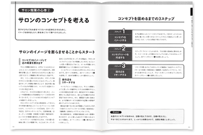 開業BOOKのテキスト見開きページ
