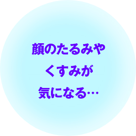 顔のたるみやくすみが気になる…