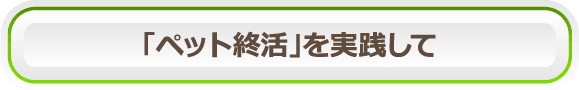 「ペット終活」を実践して