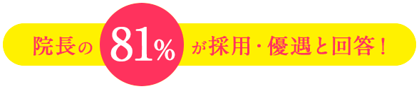 院長の81%が採用・優遇と回答！