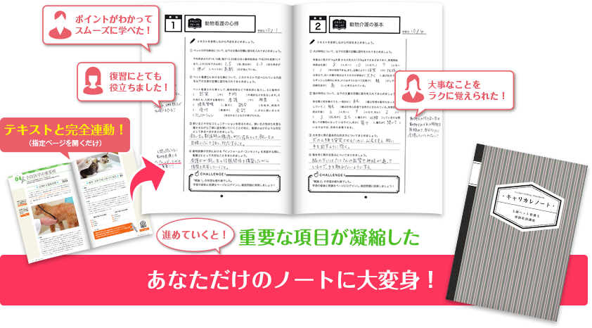 重要な項目が凝縮したあなただけのノートに大変身！