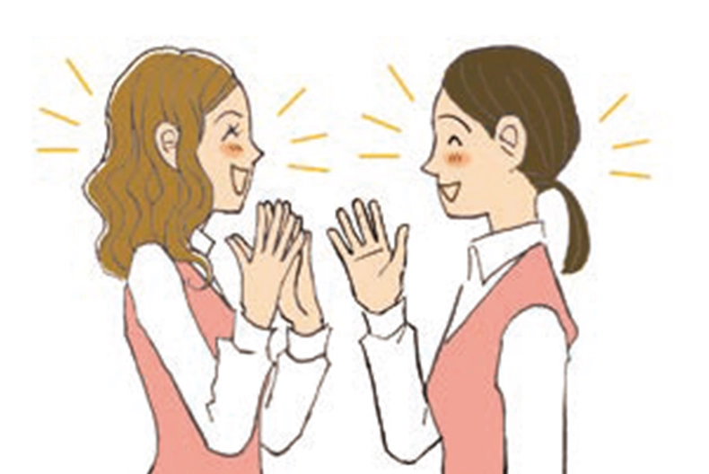 指先をあわせているしぐさ