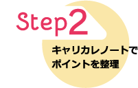 Step2 キャリカレノートでポイントを整理