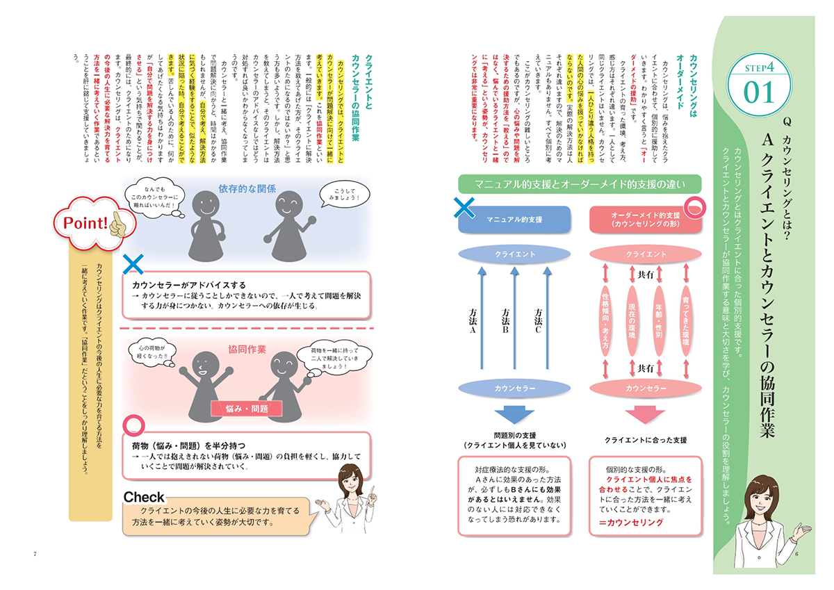見開き完結を説明しているテキスト画像