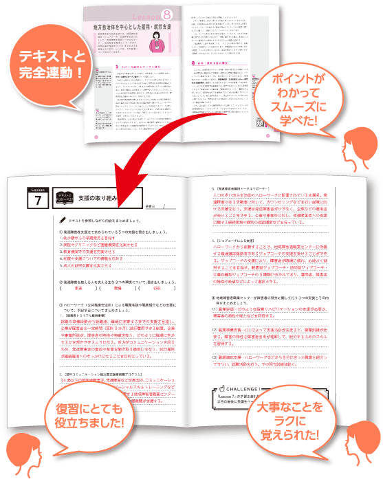 テキストと完全連動!ポイントがわかってスムーズに学べた!復習にとても役立ちました!大事なことをラクに覚えられた!