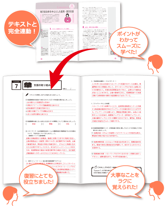 テキストと完全連動！ポイントがわかってスムーズに学べた！復習にとても役立ちました！大事なことをラクに覚えられた！