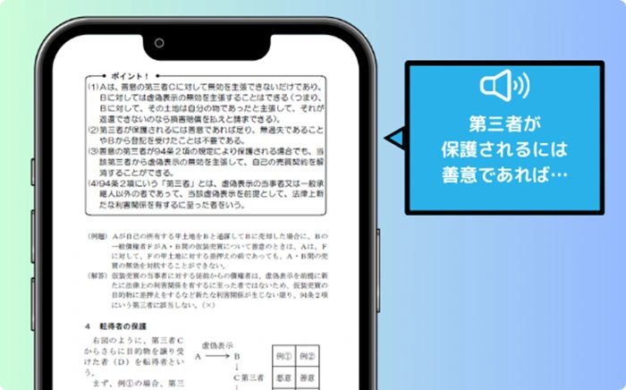 音声読みあげ機能