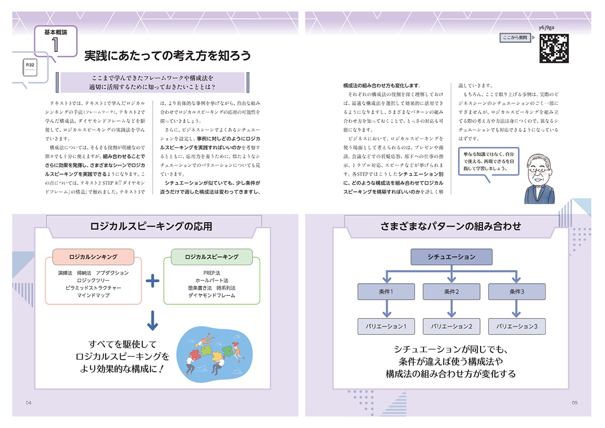 見開き完結を説明しているテキスト画像