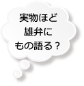 実物ほど雄弁にもの語る？