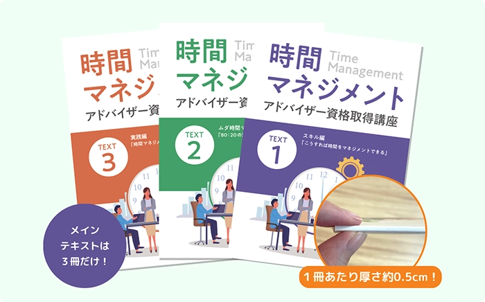 時間マネジメントアドバイザー資格取得講座の教材セットのサムネイル画像