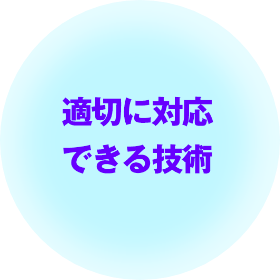 適切に対応できる技術