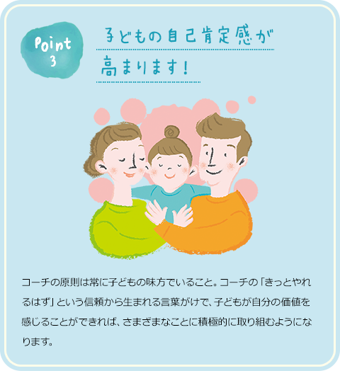 point3 子どもの自己肯定感が高まります！