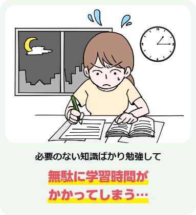 必要のない知識ばかり勉強して無駄に学習時間がかかってしまう…