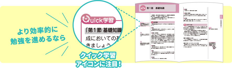 より効率的に勉強を進めるならクイック学習アイコンに注目！