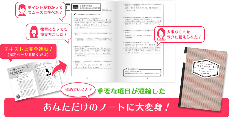 重要な項目が凝縮したあなただけのノートに大変身！