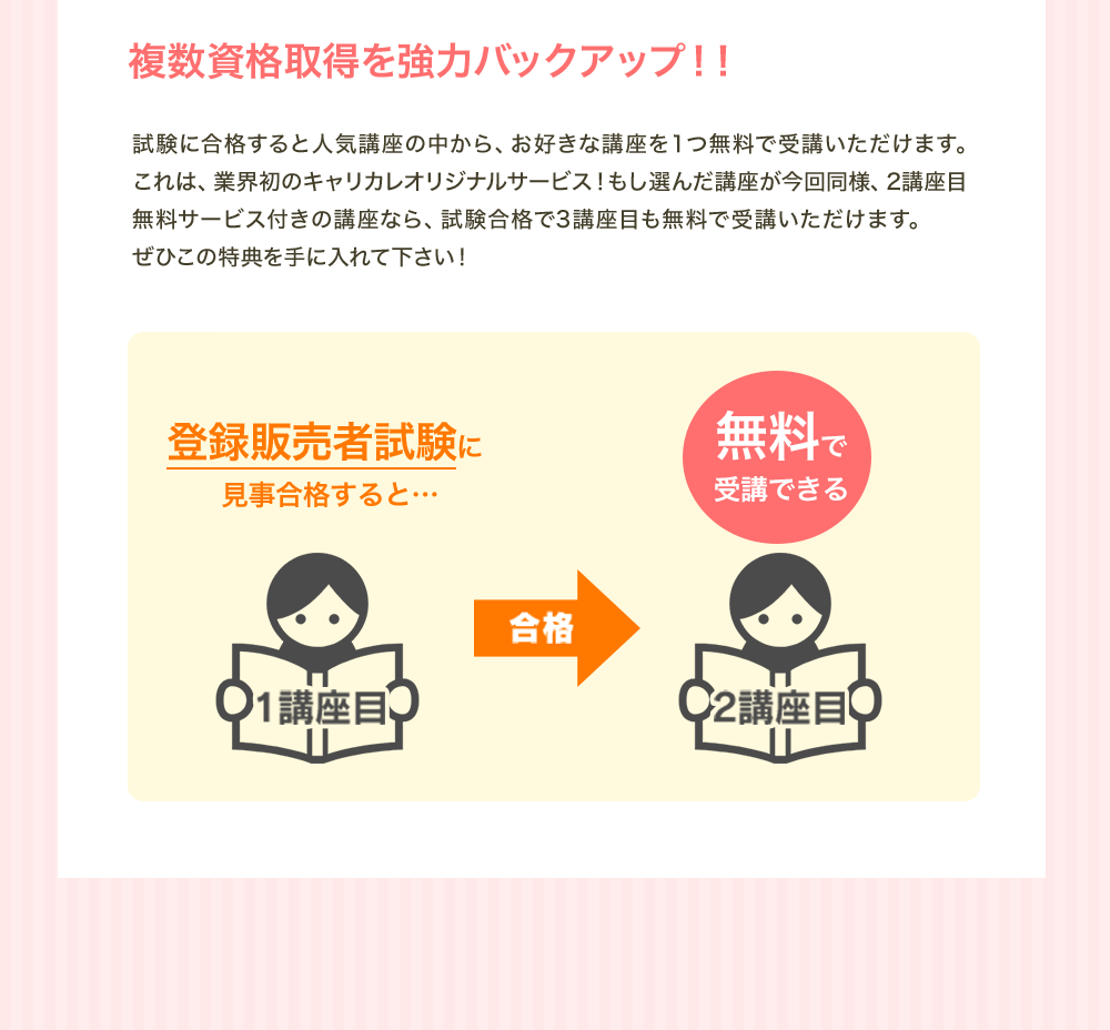 複数資格取得を強力バックアップ！！