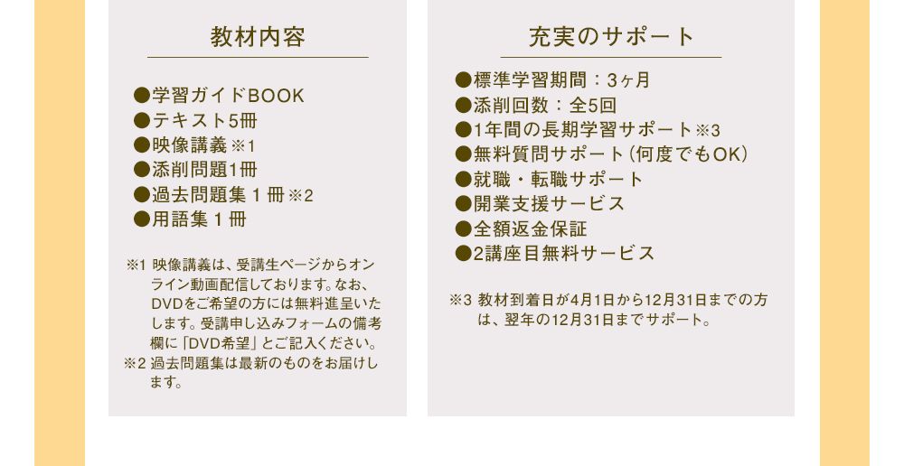 教材内容/充実のサポート