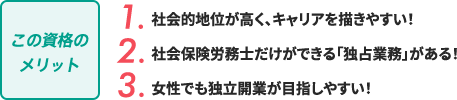 この資格のメリット