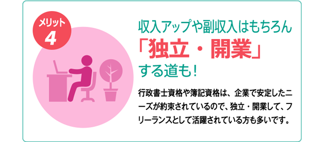 収入アップや副収入はもちろん「独立・開業」する道も！