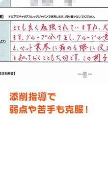 添削指導で弱点や苦手も克服！