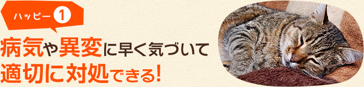 ハッピー1 病気や異変に早く気づいて適切に対処できる!